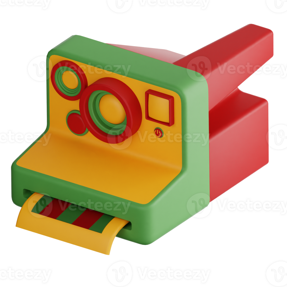 Polaroid camera 3d illustration png
