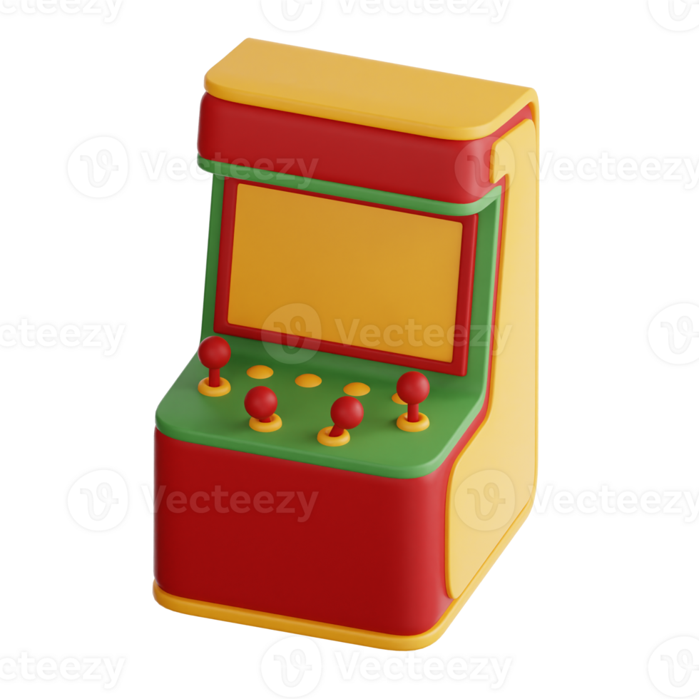 arcade machine 3d illustration png