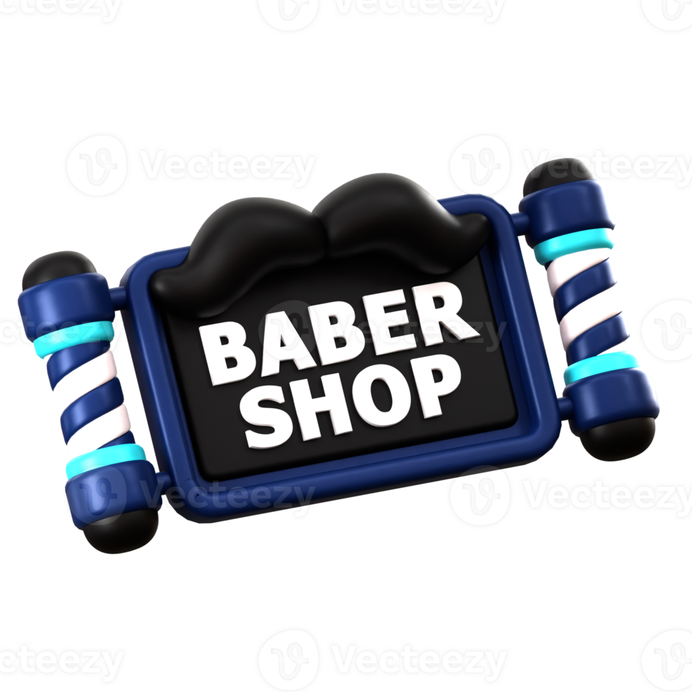 Barbershop 3d illustration png