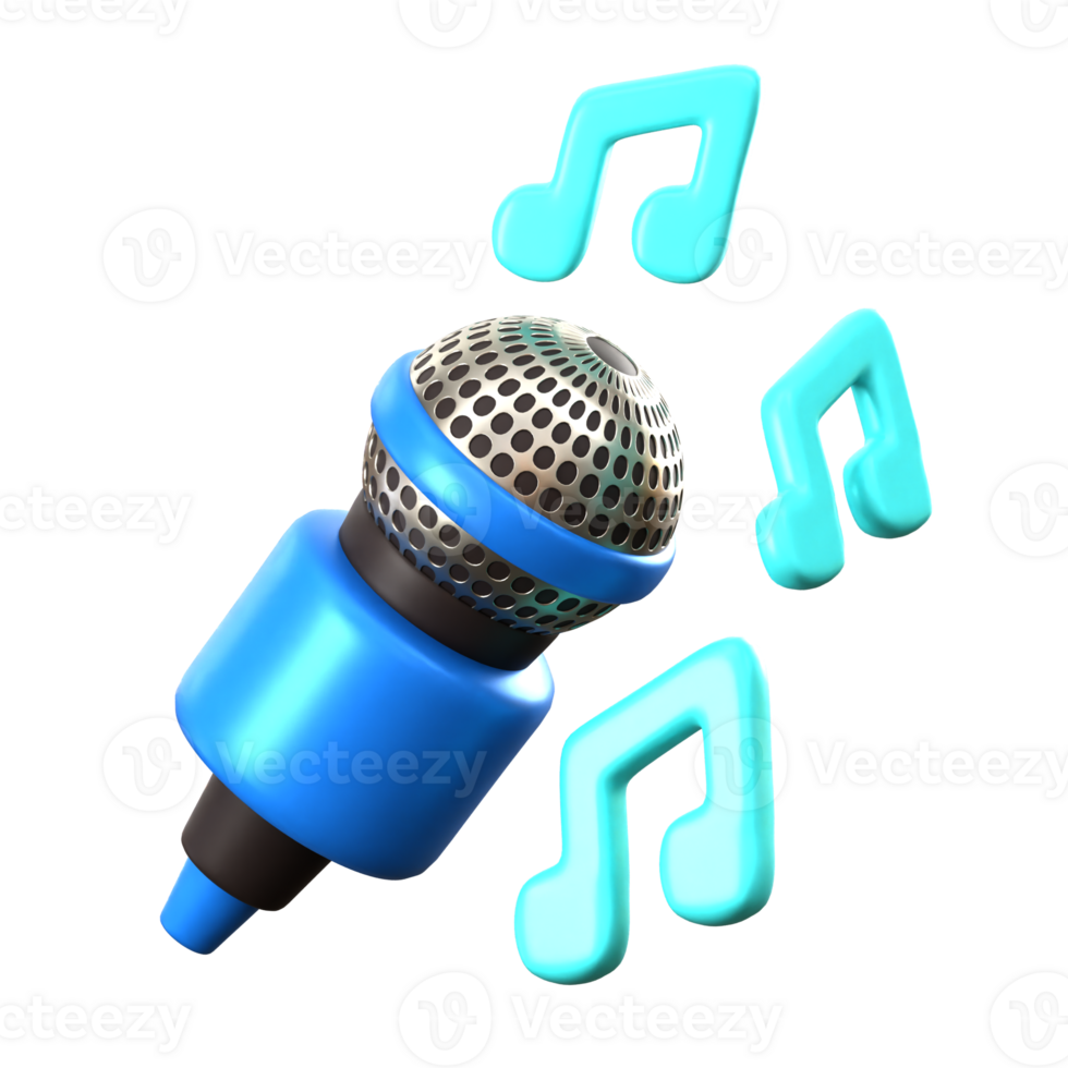 sing 3d illustration png