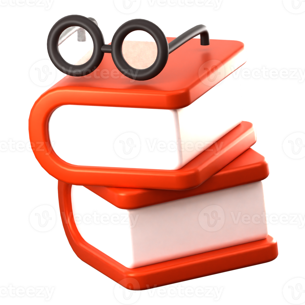 read a book 3d illustration png