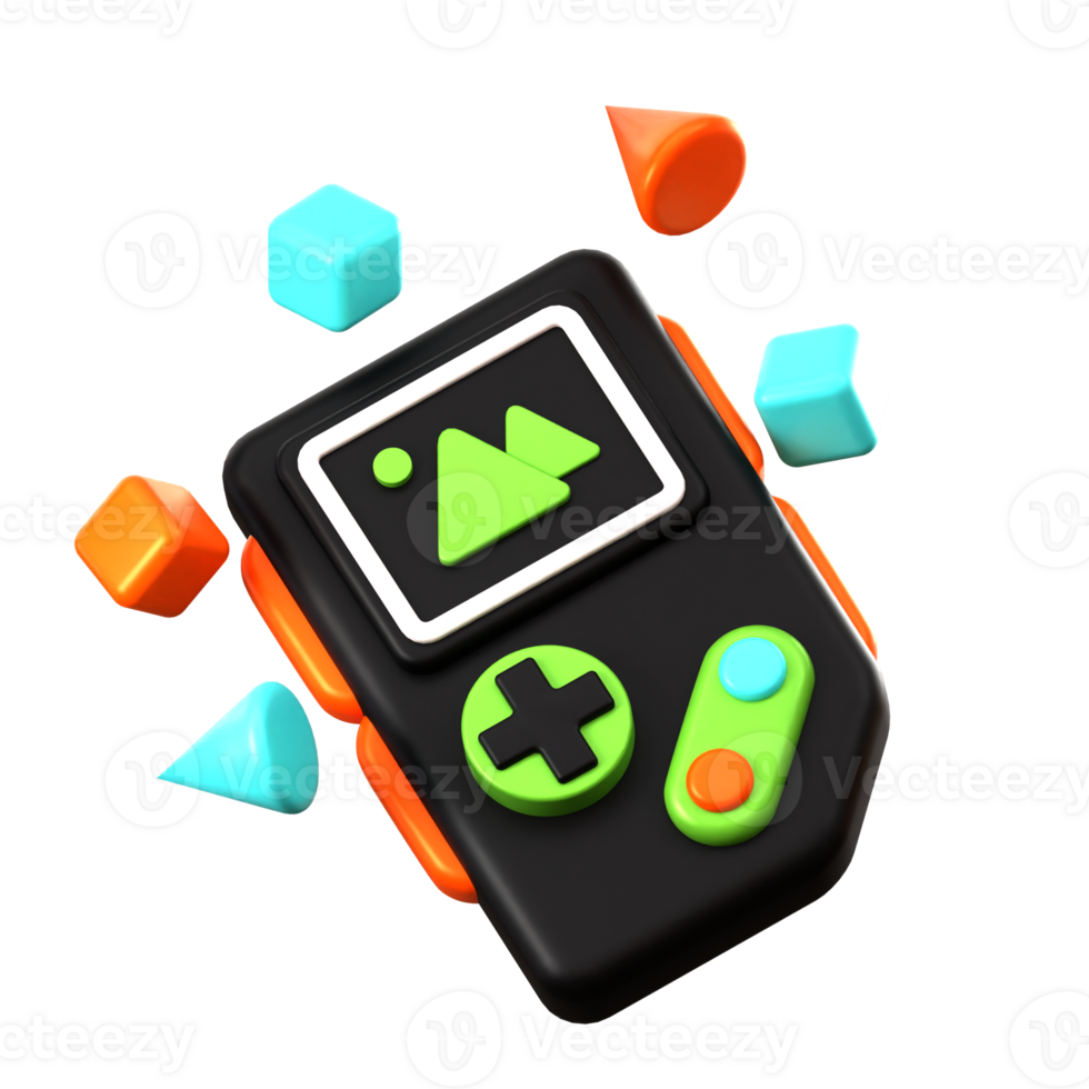 playing game 3d illustration png
