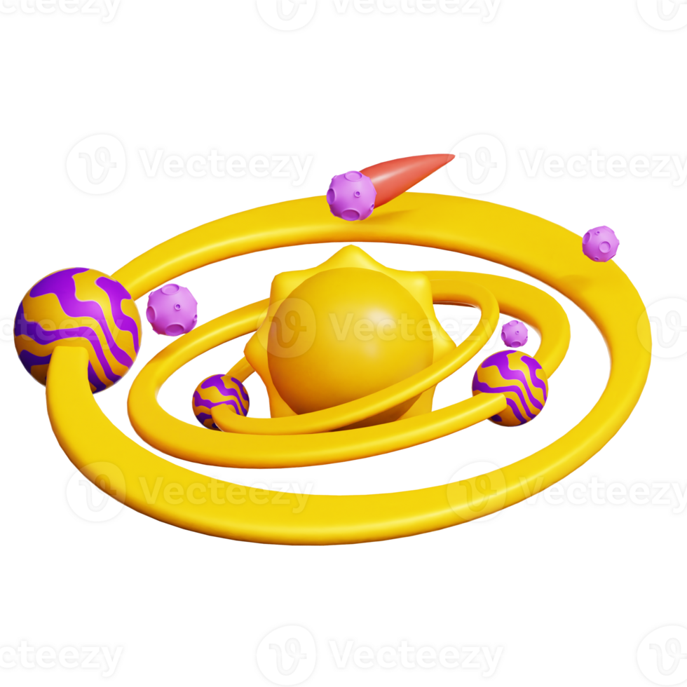Galaxy 3d illustration png