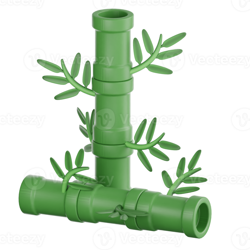 Bamboo Tree 3d illustration png