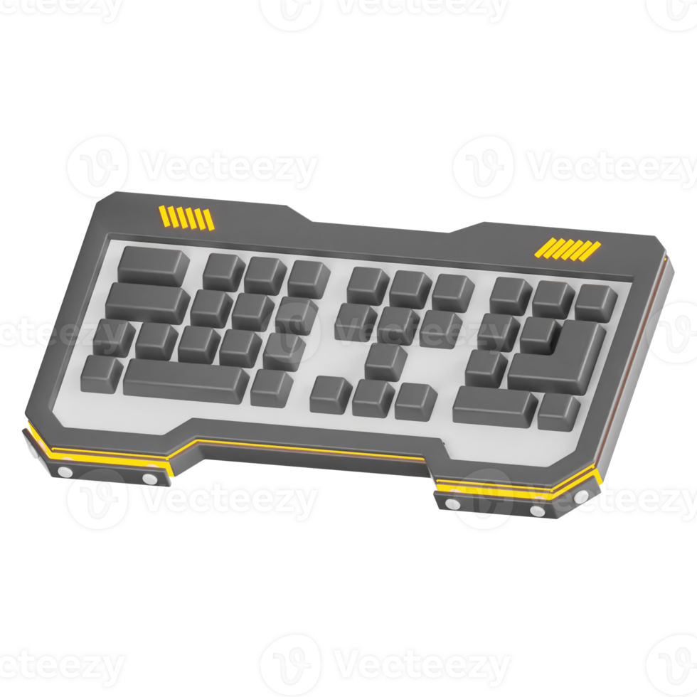 Keyboard Gaming 3d illustration png