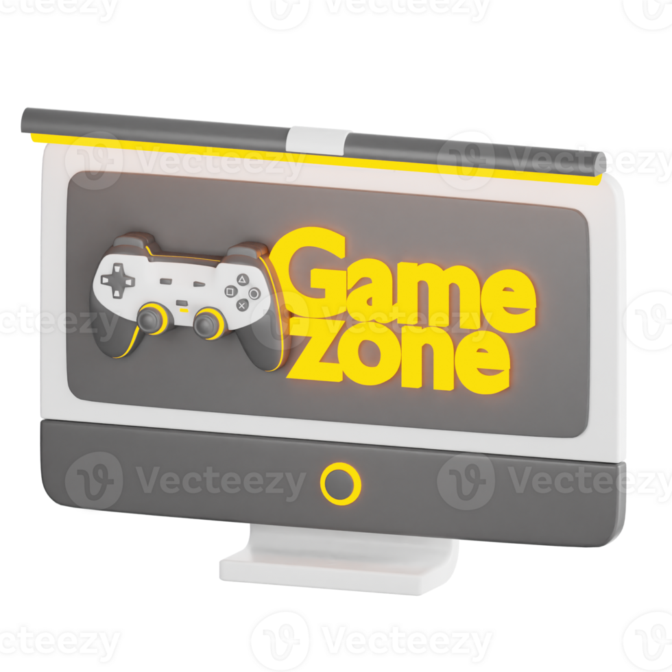 Gaming Monitor 3d illustration png