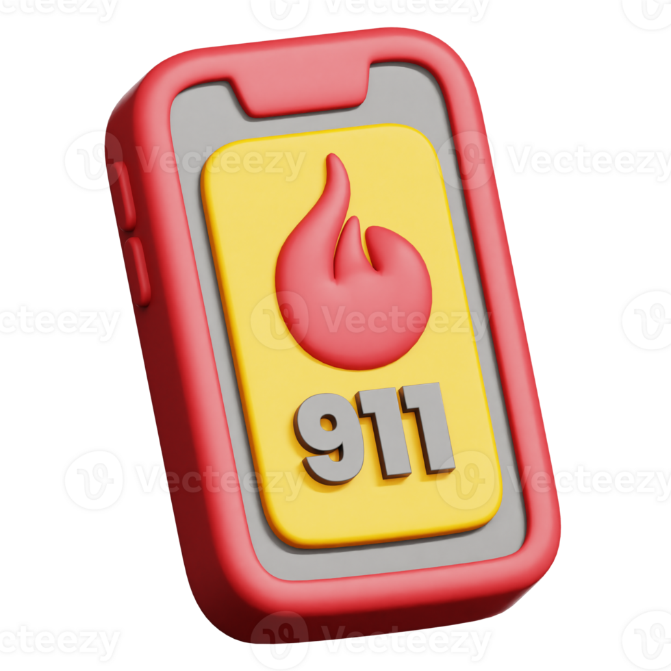 Emergency Call 3d illustration png