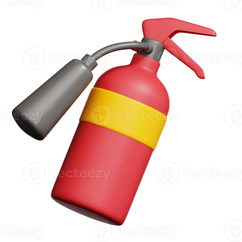 Fire Extinguisher 3d illustration png