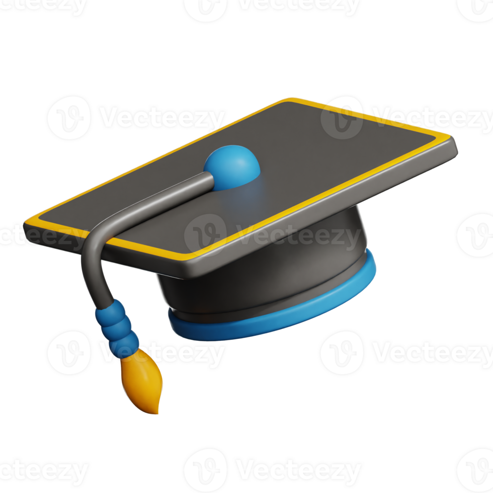 Graduation Cap 3d illustration png