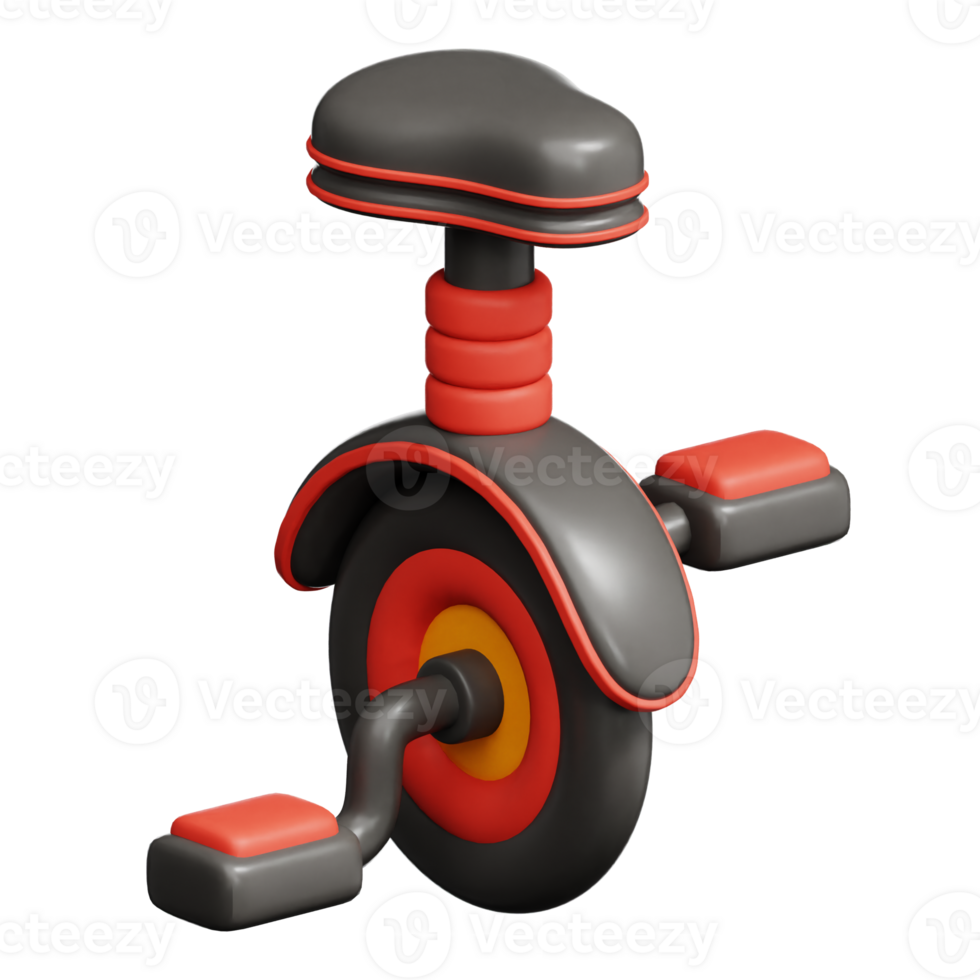 Unicycle 3d illustration png