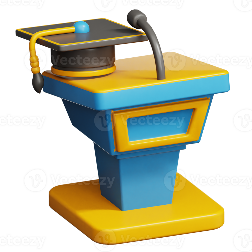 Lectern 3d illustration png
