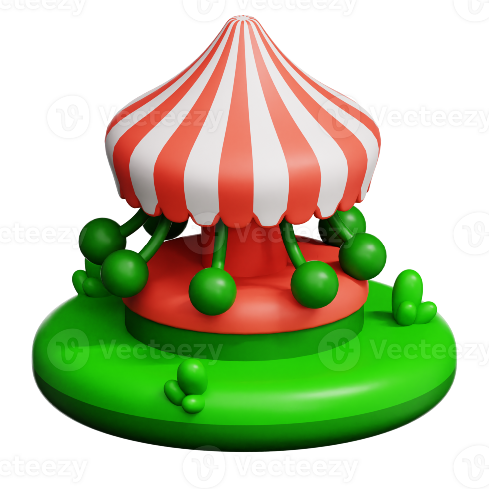 Amusement Park 3d illustration png