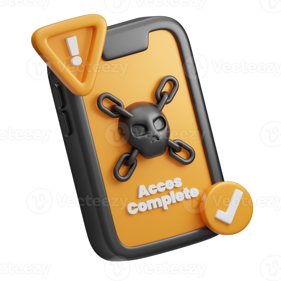 Deep Web Access Complete 3d illustration png