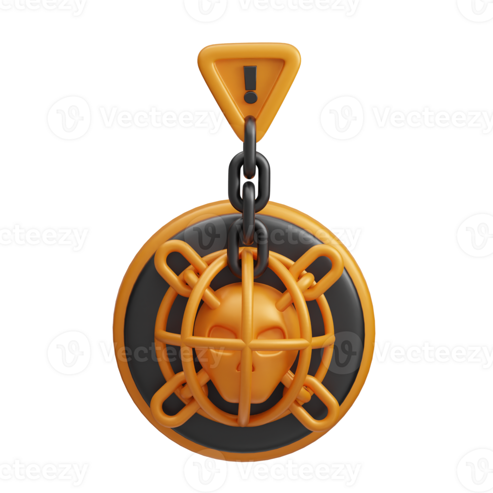 Deep Web Sign 3d illustration png