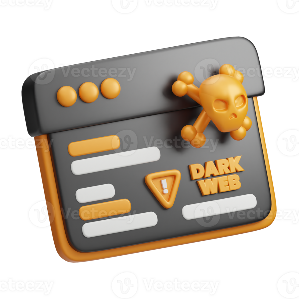 Dark Web 3d illustration png