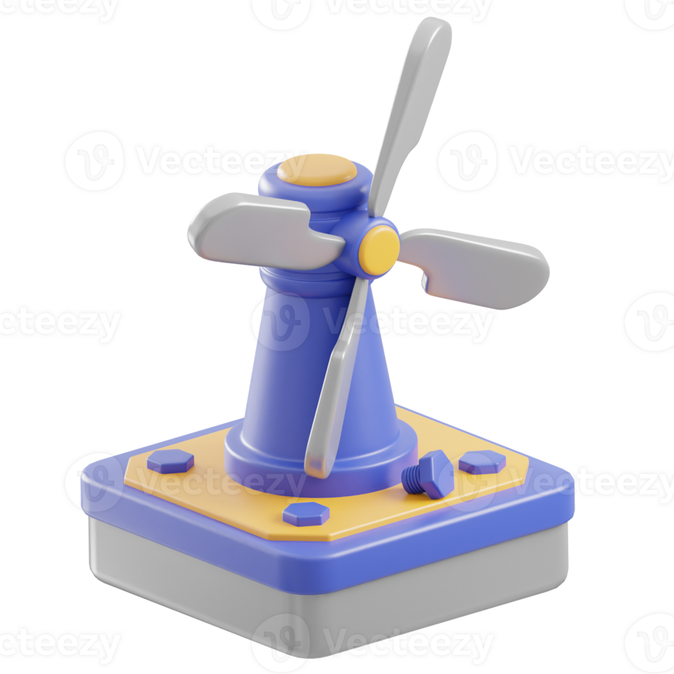 Wind Power 3d illustration png