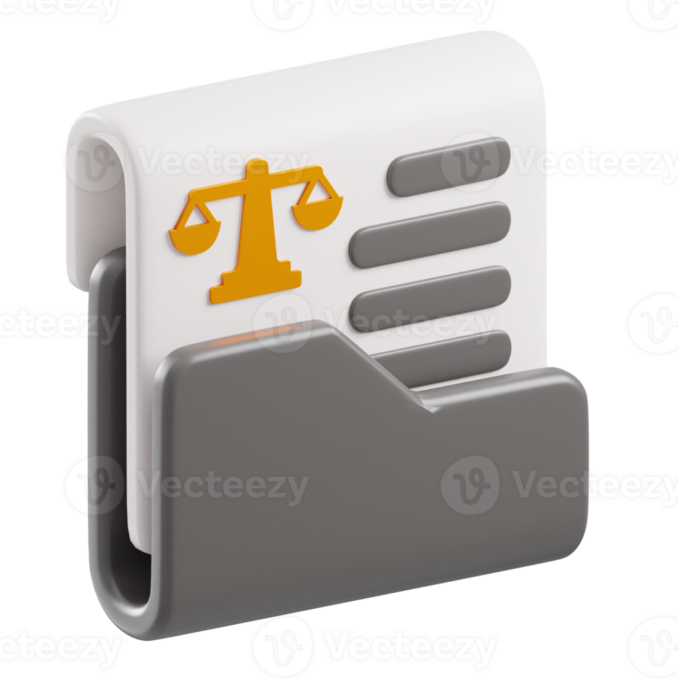 law Folder 3d illustration png