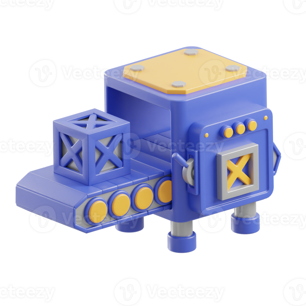 Robot Conveyor 3d illustration png