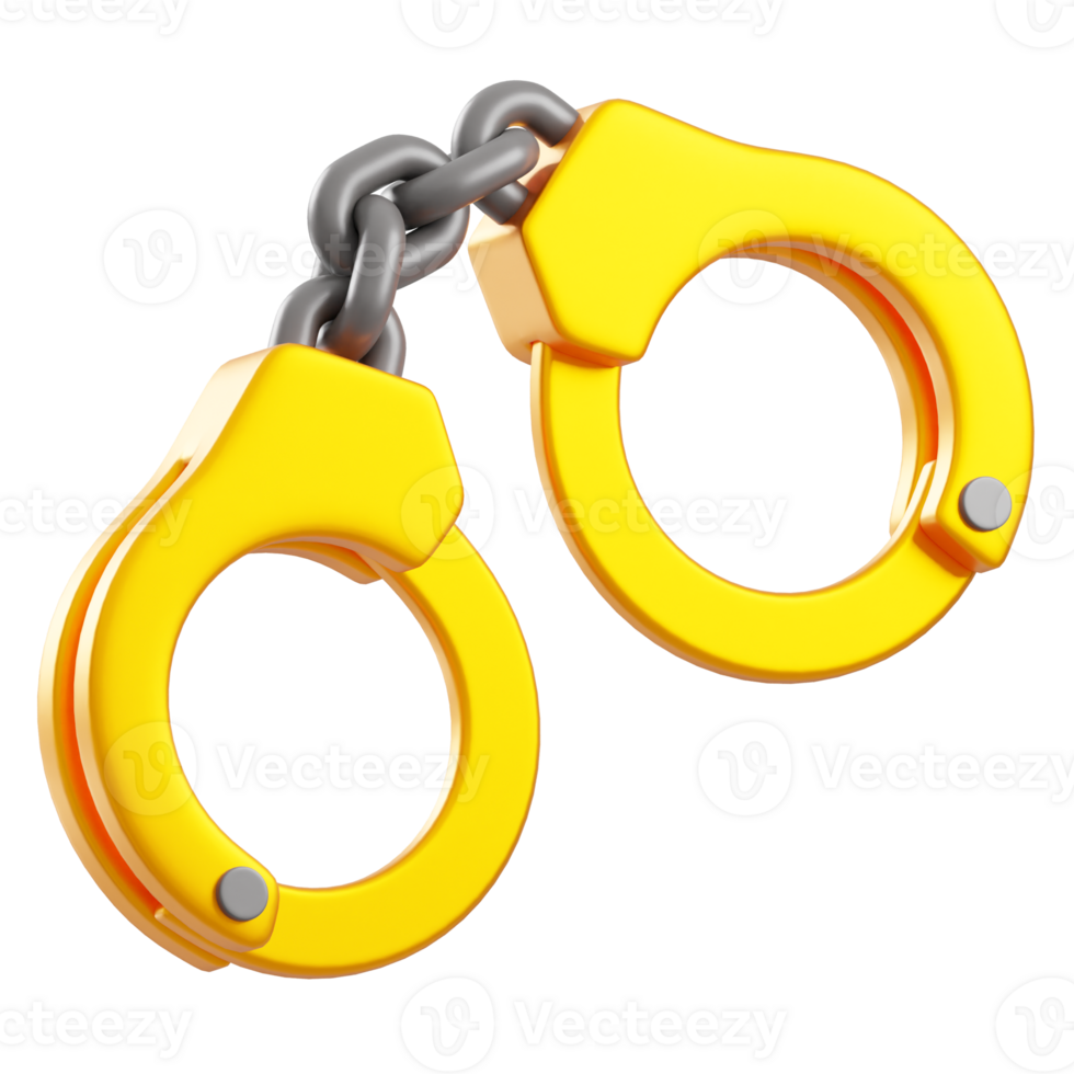 handcuffs 3d illustration png