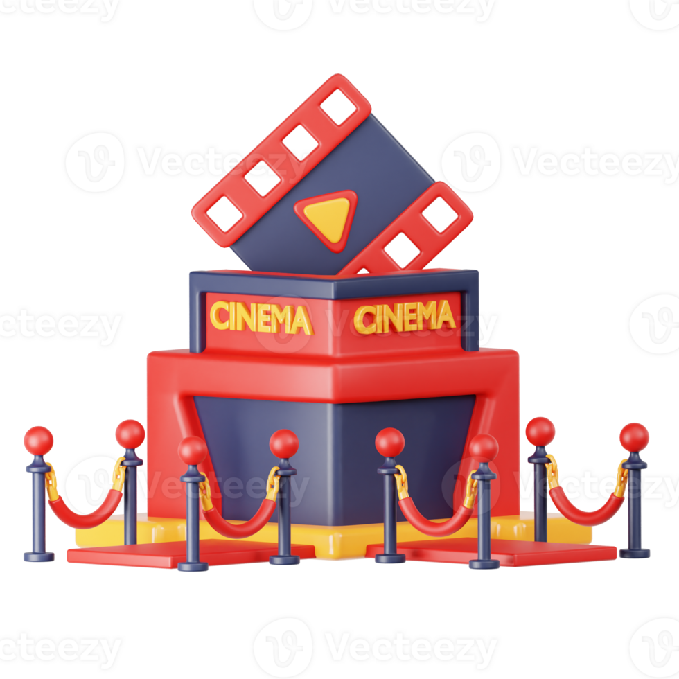 cinema 3d illustrazione png
