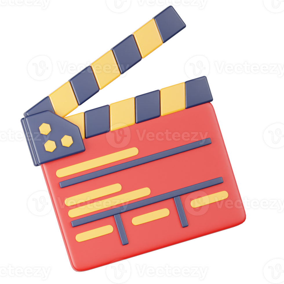 Clapper Box 3d illustration png