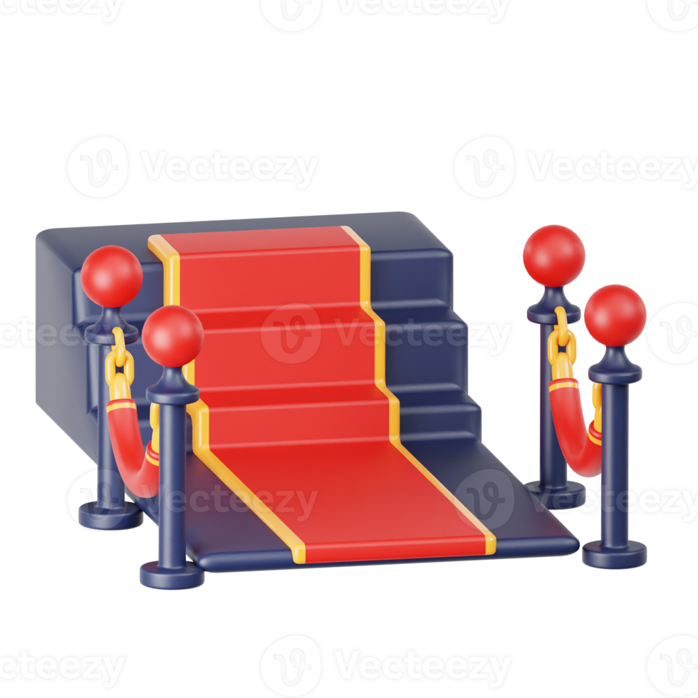 Red Carpet 3d illustration png