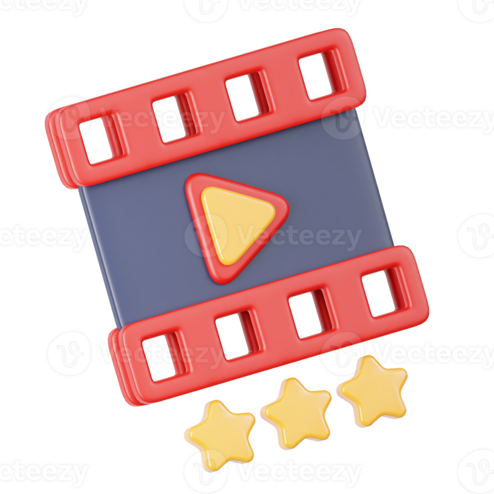 Movie Rating 3d illustration png