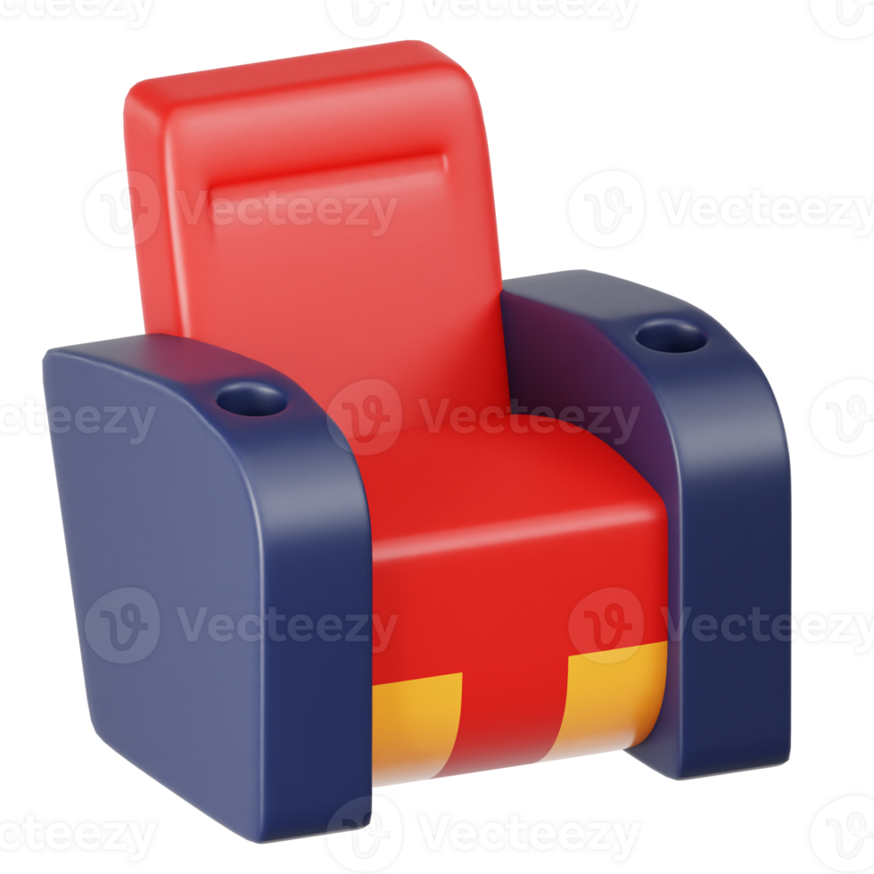 Cinema Chair 3d illustration png