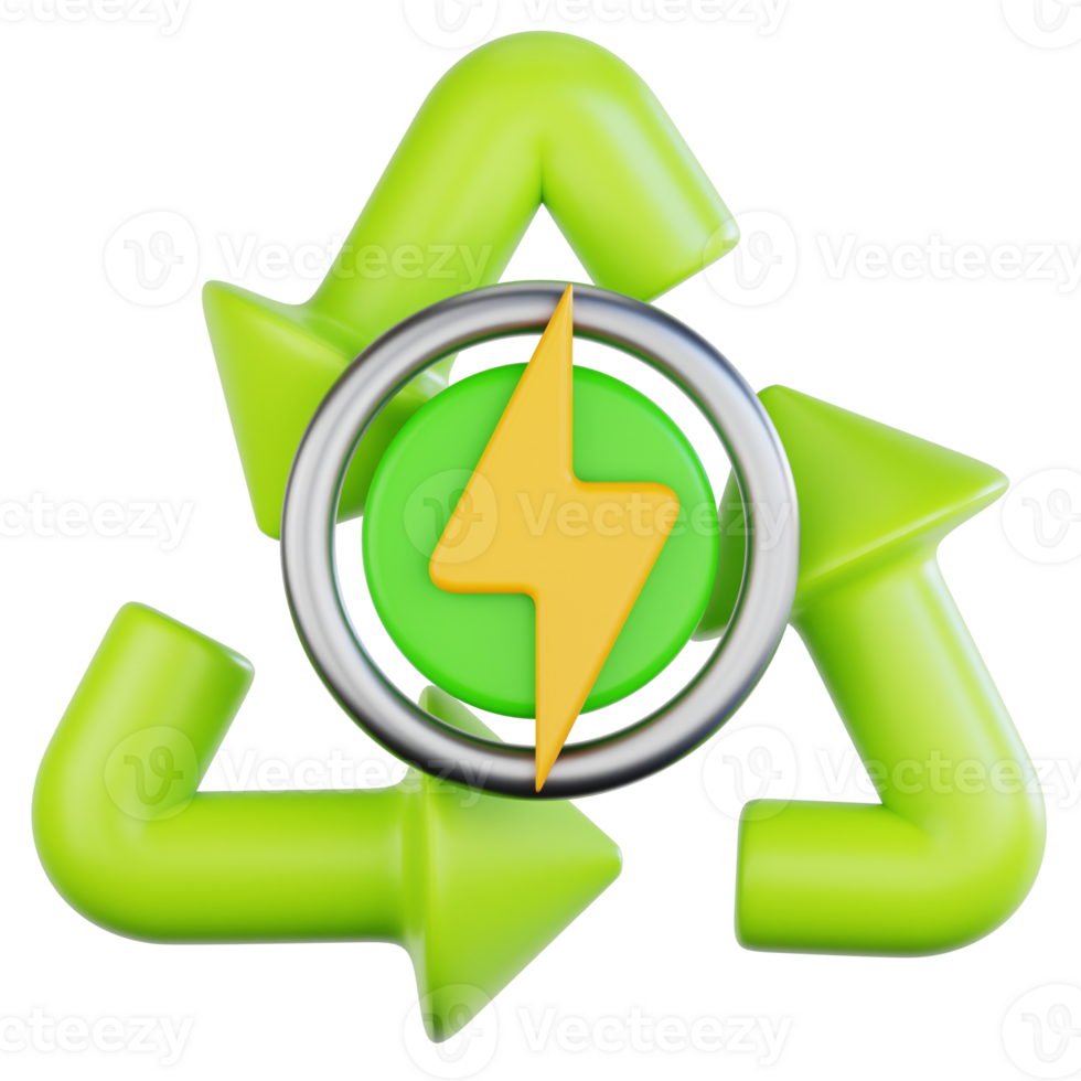 Energy Recycle 3d illustration png