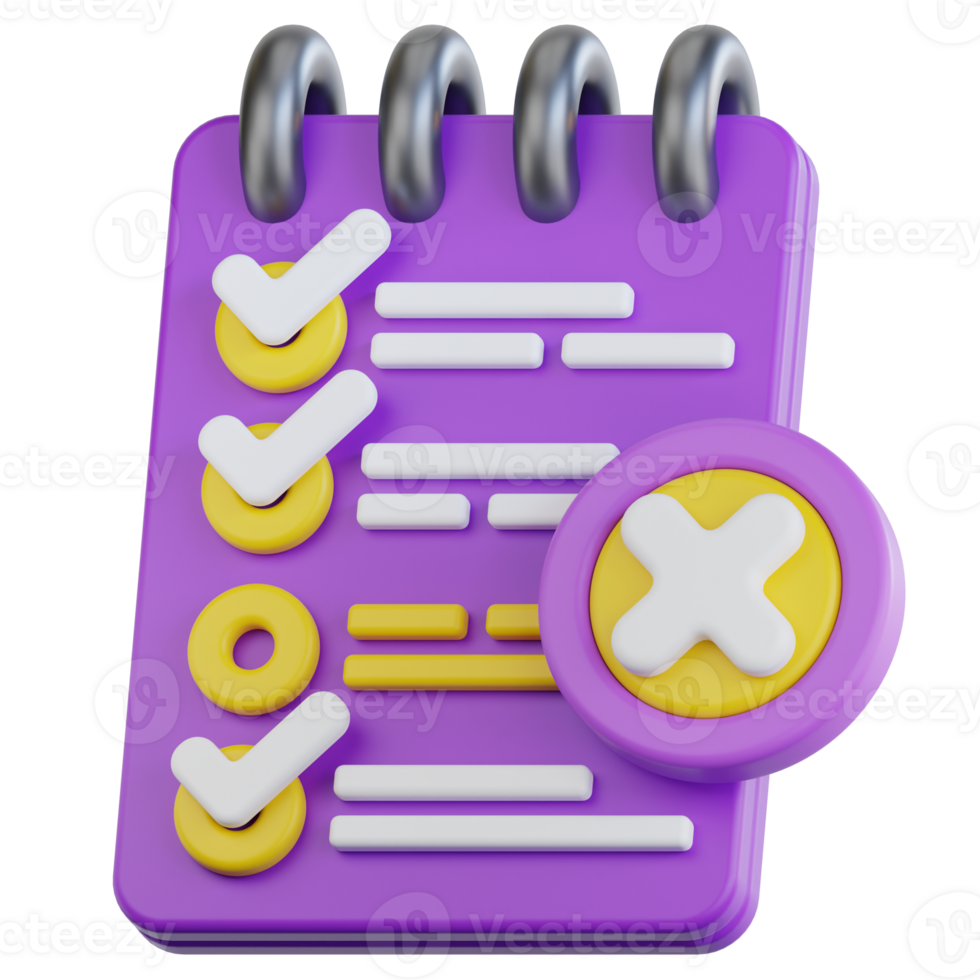 Task Not Found 3d illustration png