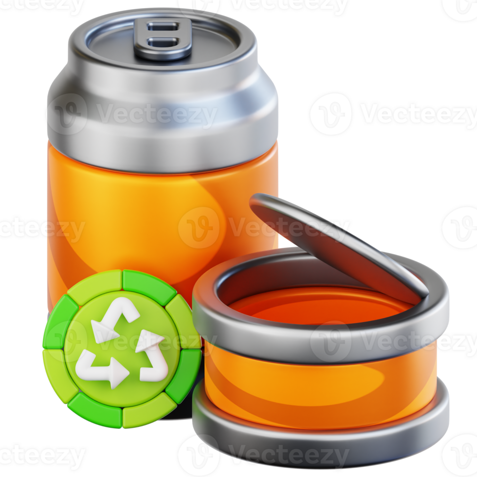 Metal Recycling 3d illustration png