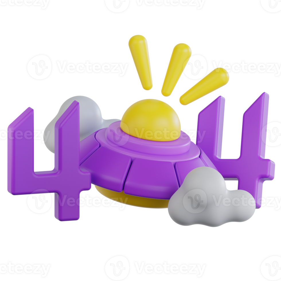 404 Error 3d illustration png