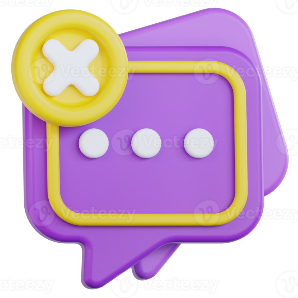 Empty Chat 3d illustration png