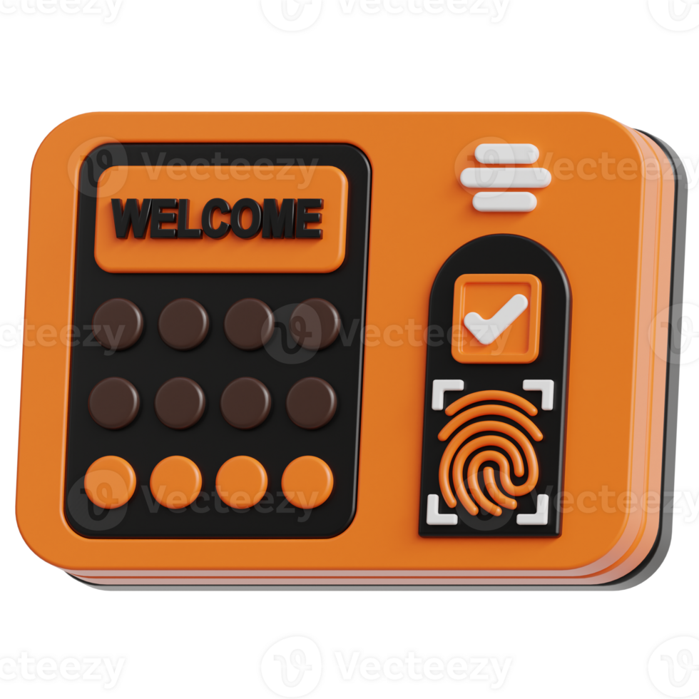 Finger Print 3d illustration png