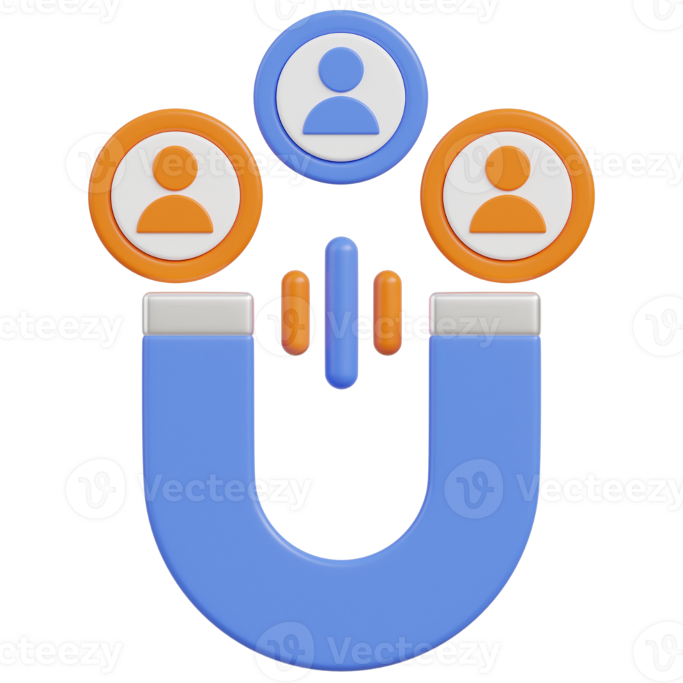 User Attraction 3d illustration png