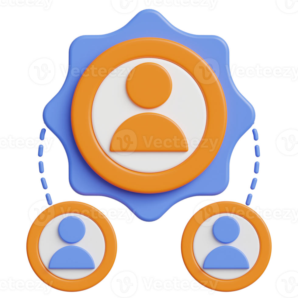 Team Network 3d illustration png
