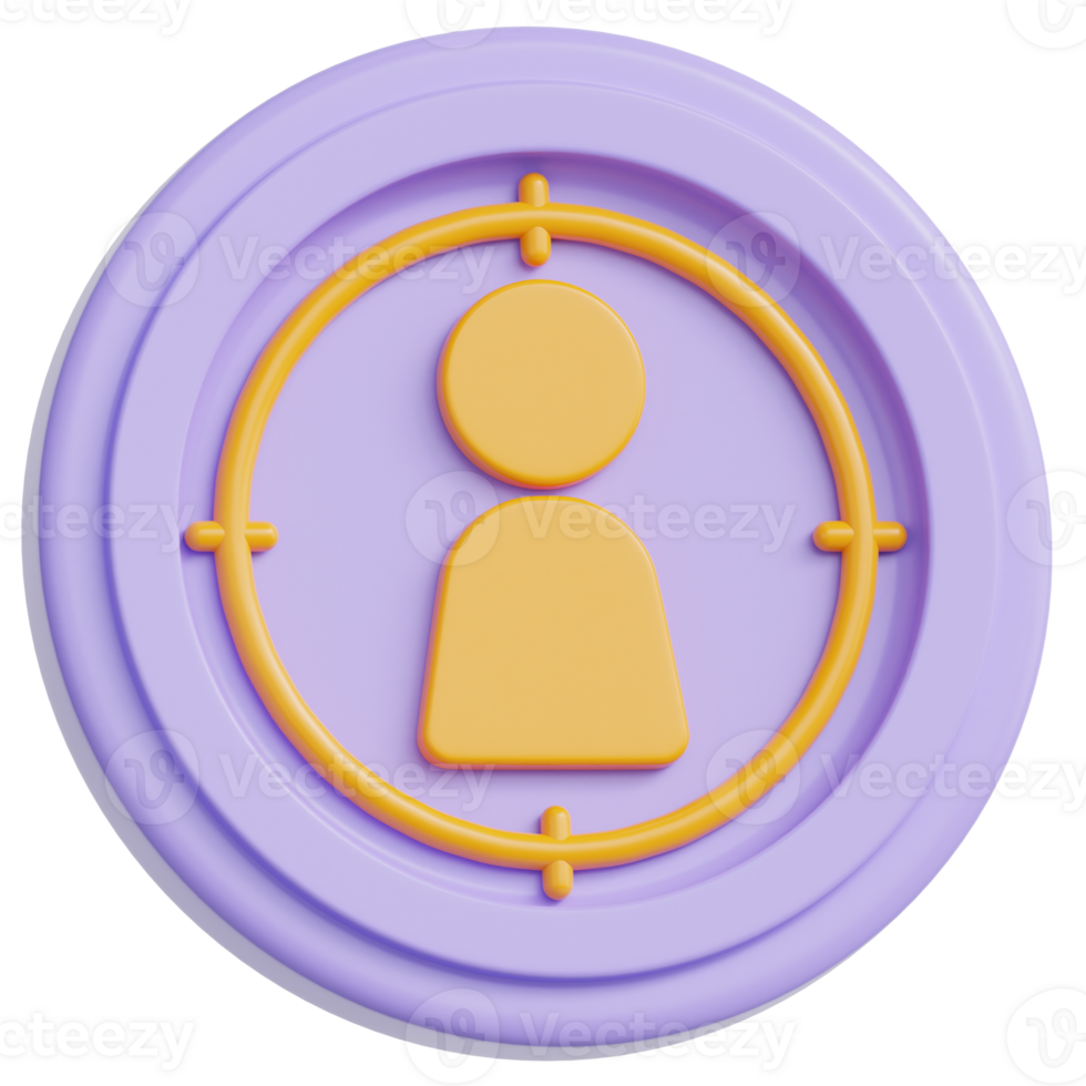 Audience Target 3d illustration png