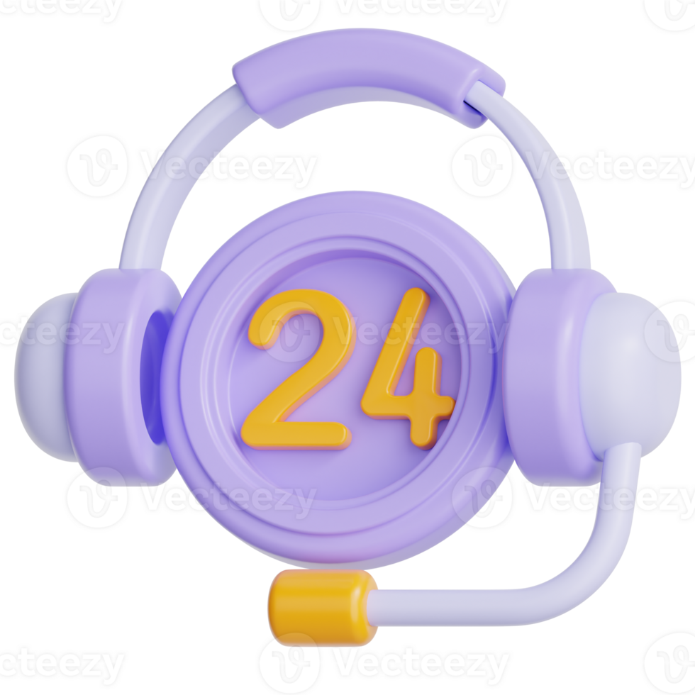 Hour Service 3d illustration png