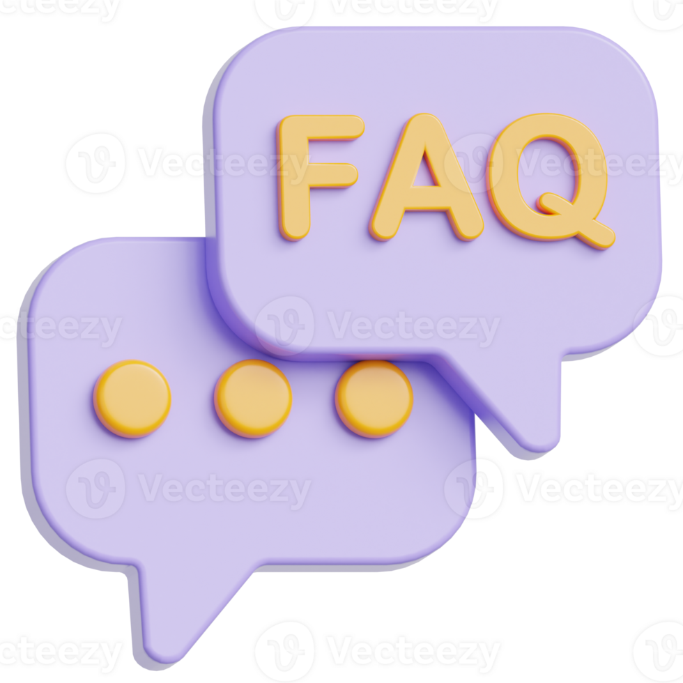 Faq 3d illustration png