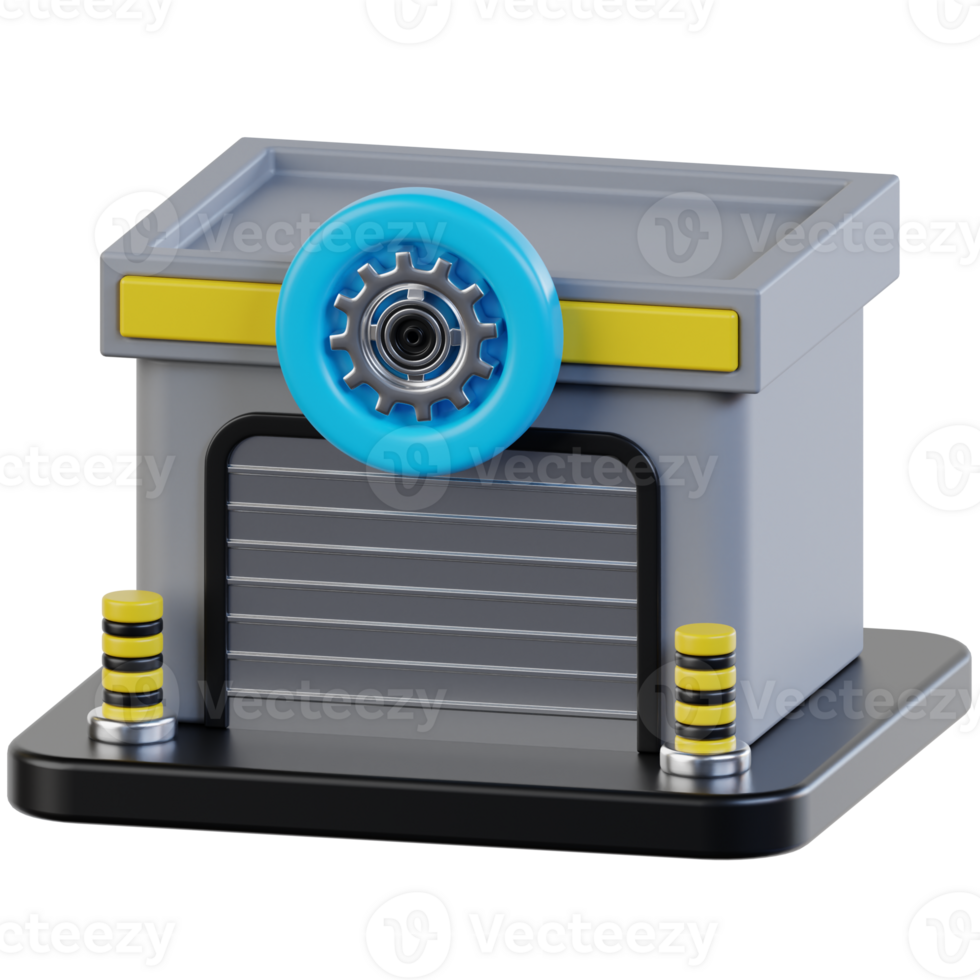 Garage 3d illustration png