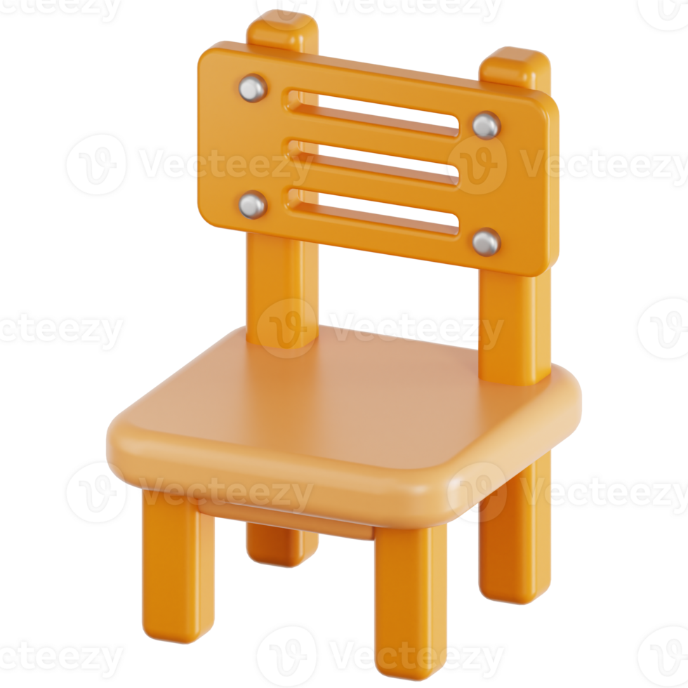 Wooden Chair 3d illustration png