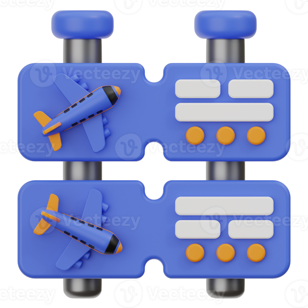 Boarding Gate 3d illustration png
