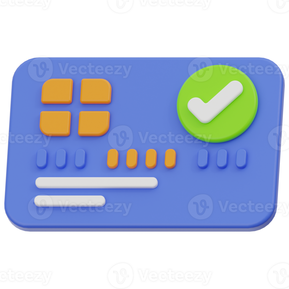 Debit Card 3d illustration png