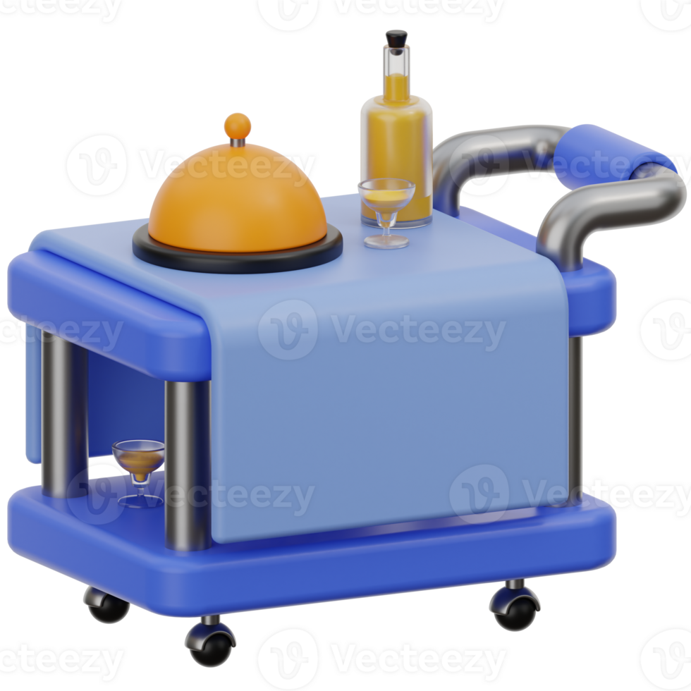 Room Service 3d illustration png