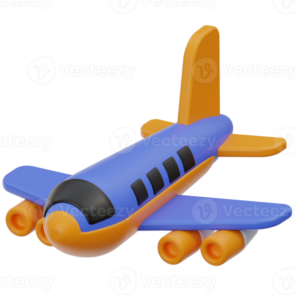 Plane Flight 3d illustration png