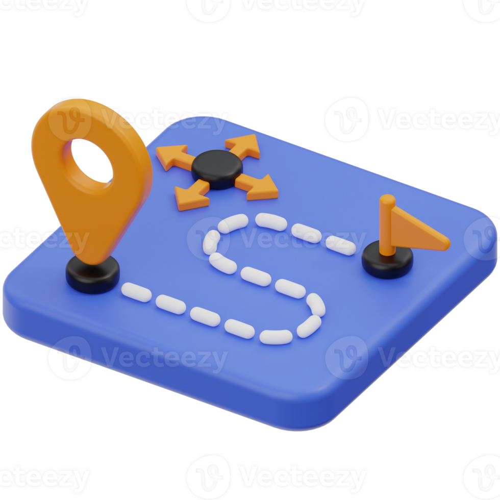 Route 3d illustration png