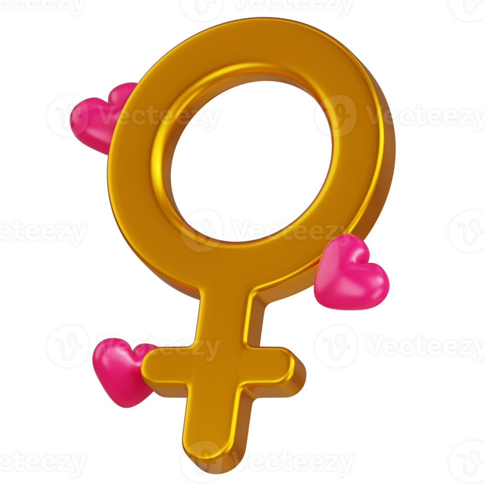 Female Sign 3d illustration png