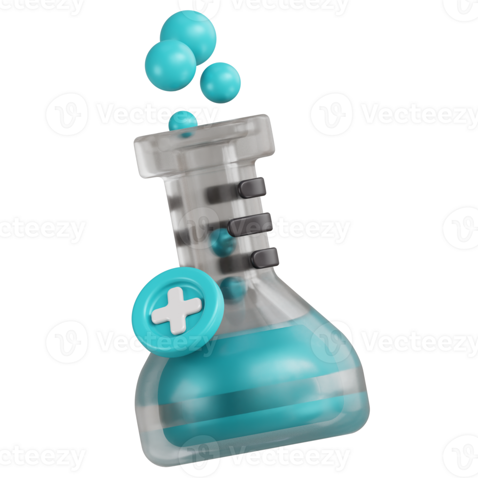 Laboratory Flask 3d illustration png