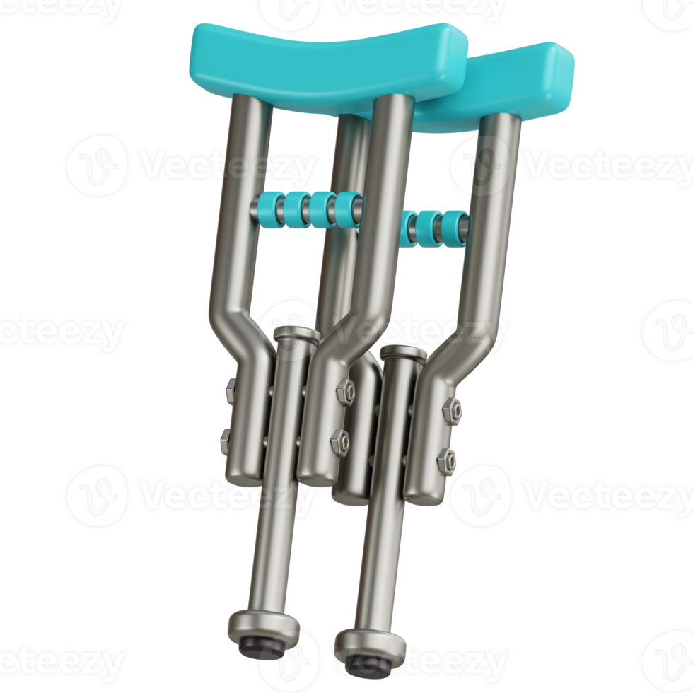 Crutch 3d illustration png