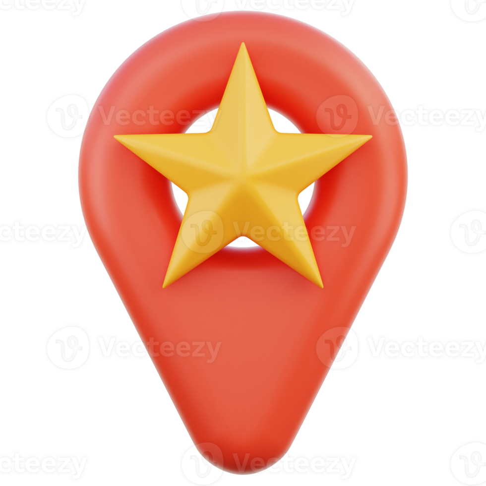 Favorite Location 3d illustration png